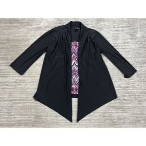 New Directions Sweater Womens Medium Multicolor 3/4 Sleeve Built in Tank Casual